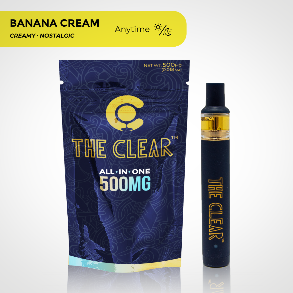The Clear Original All in One Disposable 500mg | Banana Cream