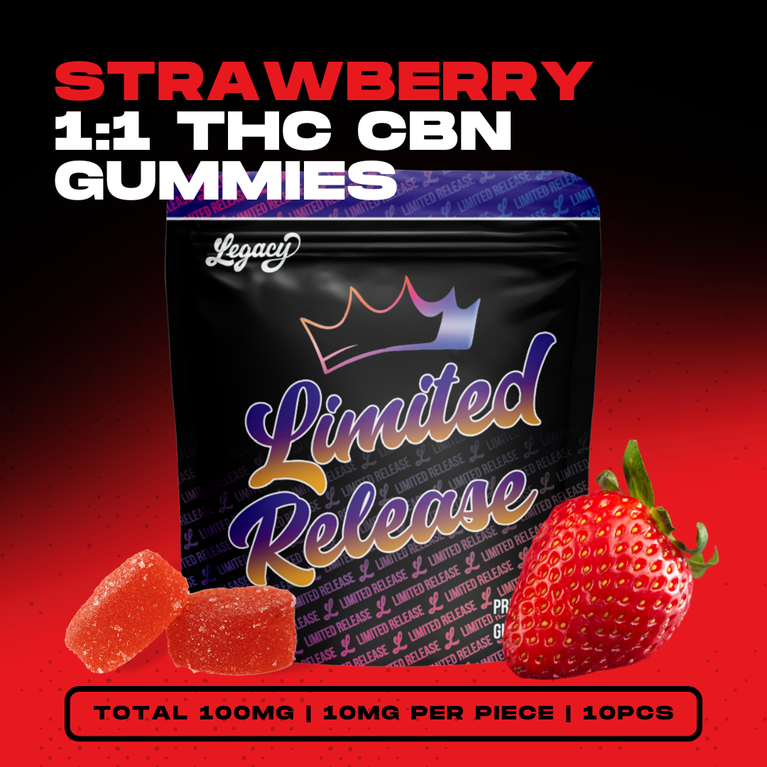 Shop 1:1 THC CBN Strawberry [10pk] (100mg CBN/100mg THC) | The