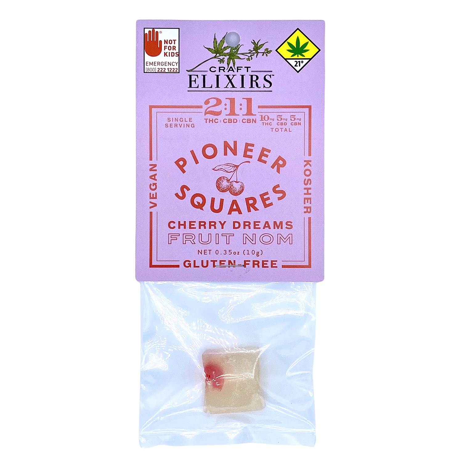 2:1:1 Gummies Cherry Dreams [Single](10mg THC/5mg CBD/5mg CBN)