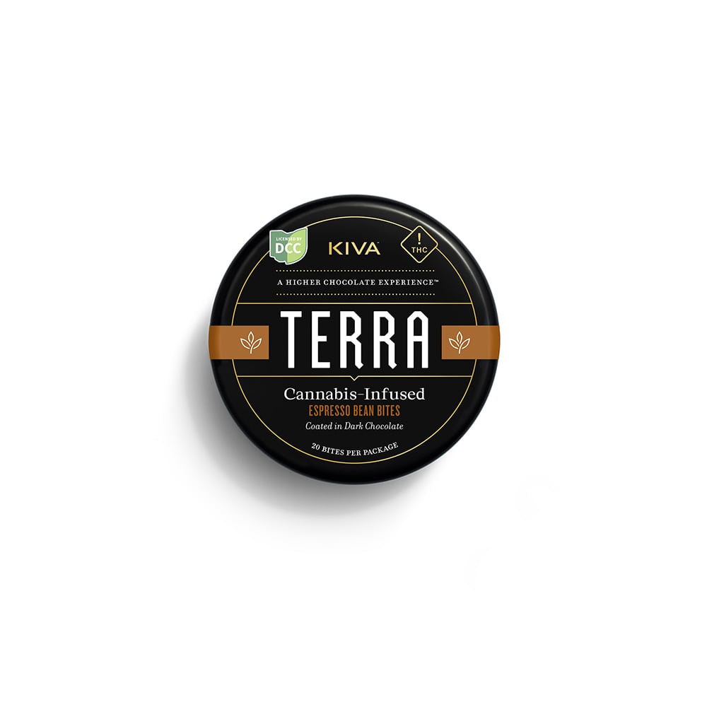 Kiva Terra - Espresso Bean - Dark Chocolate Bites - 100mg - 20pk