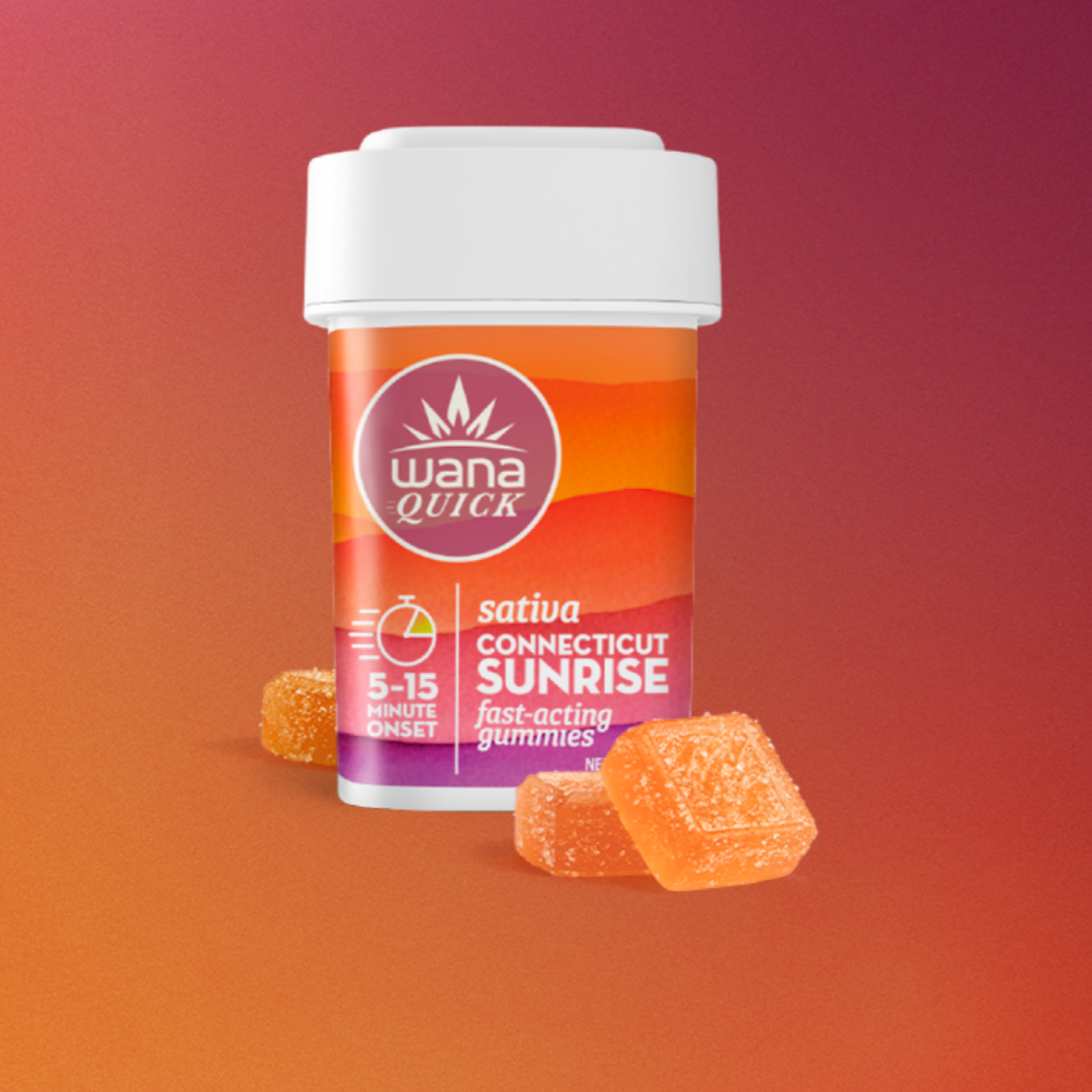 Wana Quick Sativa Connecticut Sunrise Fast-Acting Gummies 00602