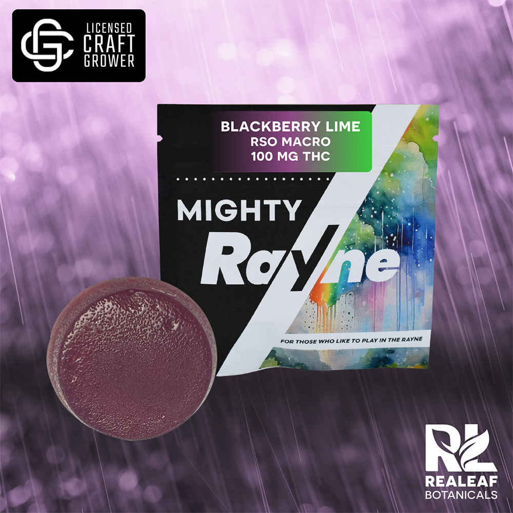 Mighty Rayne RSO Macro Gummy - Blackberry Lime 100mg
