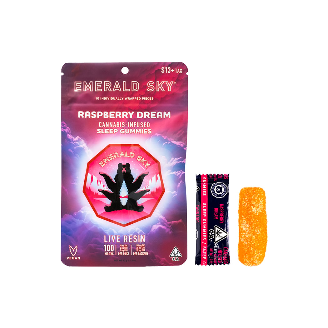Live Resin Raspberry Dream | 10pk/10mg - 100mg THC - 20mg CBN - 20mg CBD | Sleep