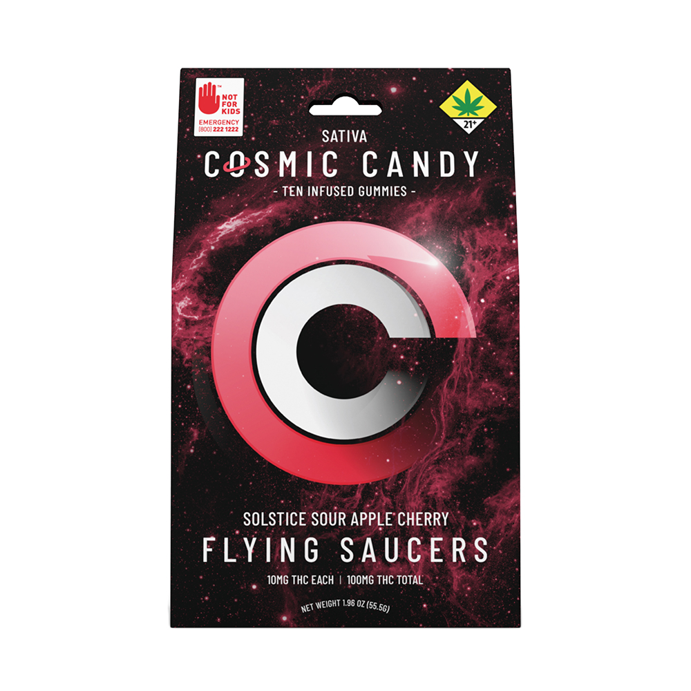 Solstice Sour Apple Cherry Sativa [10pk] (100mg) Cosmic Candy