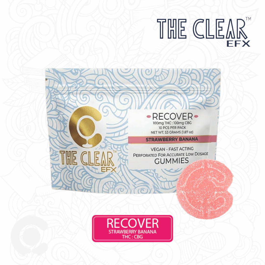 The CLEAR EFX Gummies 10 Pack | Recover | Strawberry Banana