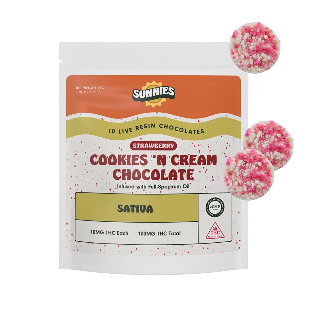 Strawberry Cookies 'N' Cream Chocolate - Sativa [10pk] (100mg)