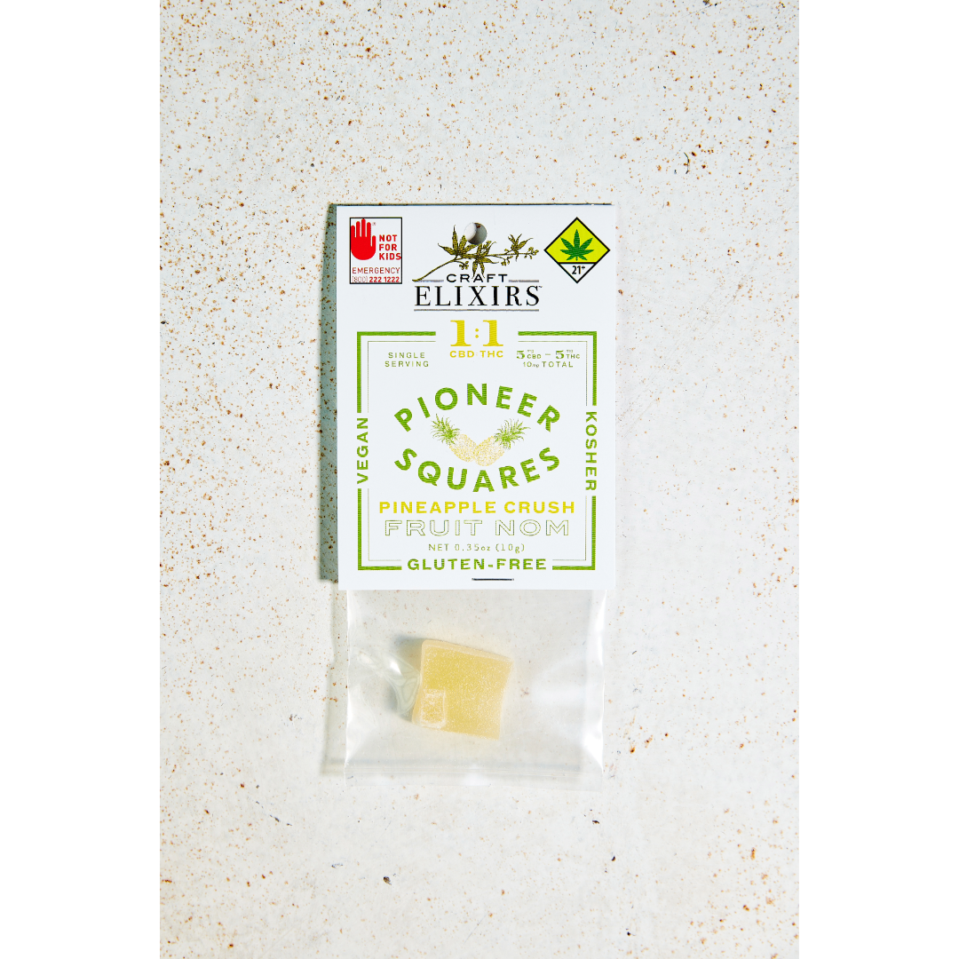 1:1 Gummies Pineapple Crush [Single] (5mg CBD/5mg THC)