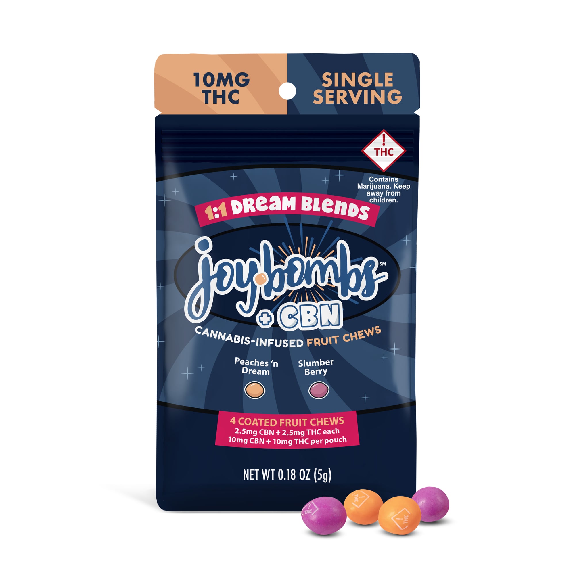 Joy Bombs + CBN 1:1 Dream Blends - 10mg THC (4pk / 2.5mg THC & 2.5mg CBN ea)