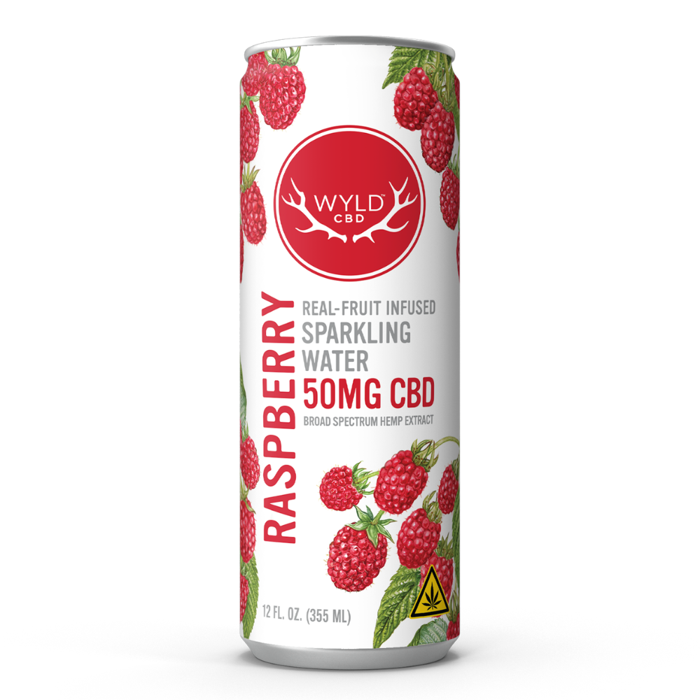 50mg Raspberry CBD Sparkling Water