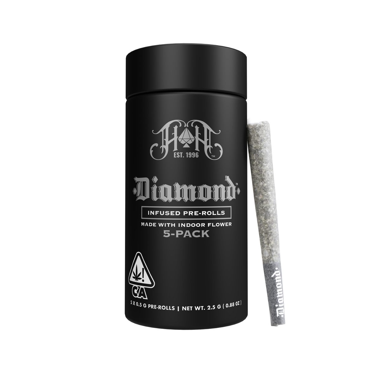 CAM: Kush Mints | Hybrid - Diamond THCA-Infused Pre-Rolls - 2.5G 5-Pack