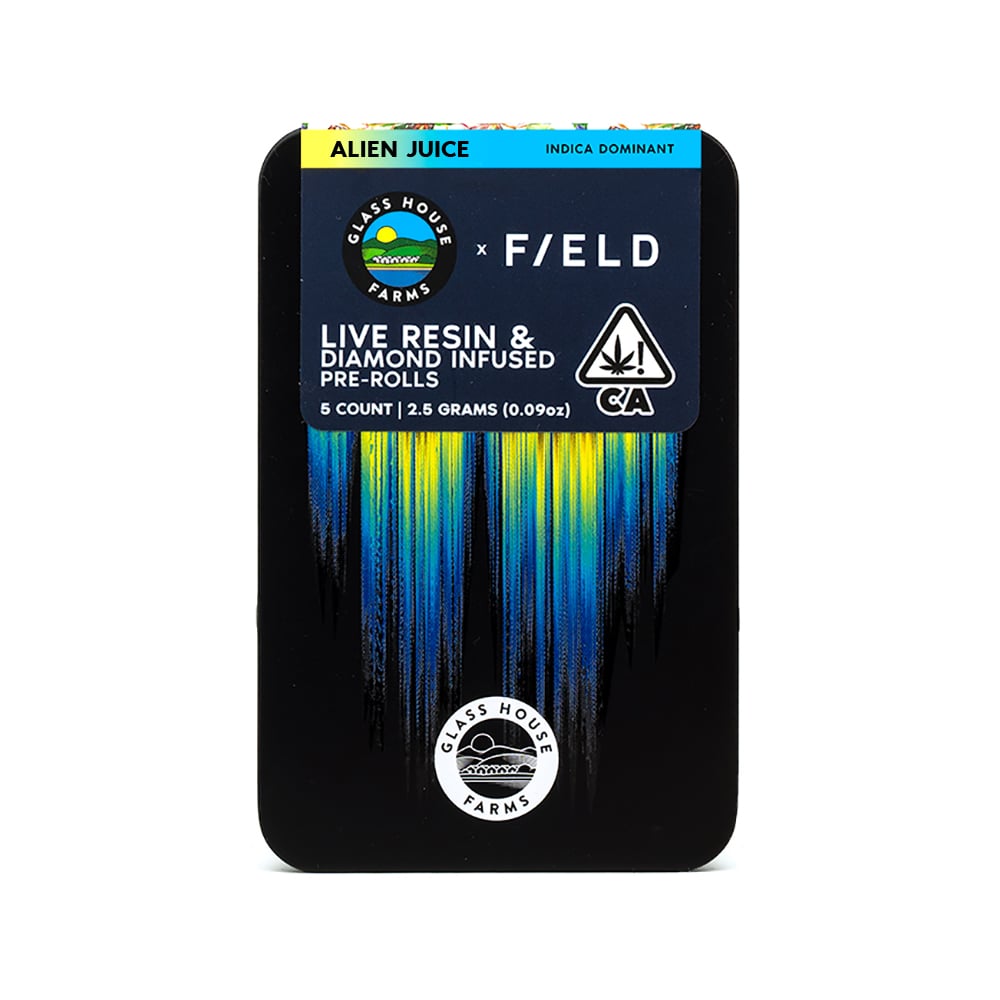 Alien Juice [Infused 5pk] GHF x FIELD Glass House Farms Infused 5 Pack Pre Roll Jane