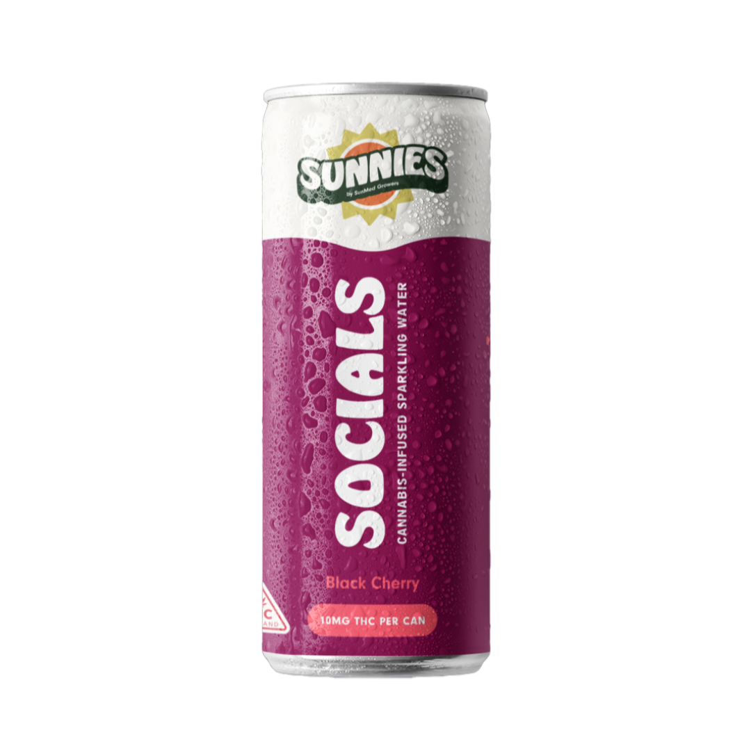 Socials - Black Cherry Sparkling Water - 10mg