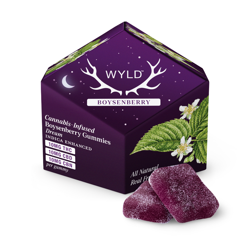 Boysenberry 1:1:1 CBD:CBN + Indica Enhanced Gummies | 100mg THC:CBD:CBN Boysenberry 1:1:1 CBD:CBN + Indica Enhanced Gummies | 100mg THC:CBD:CBN