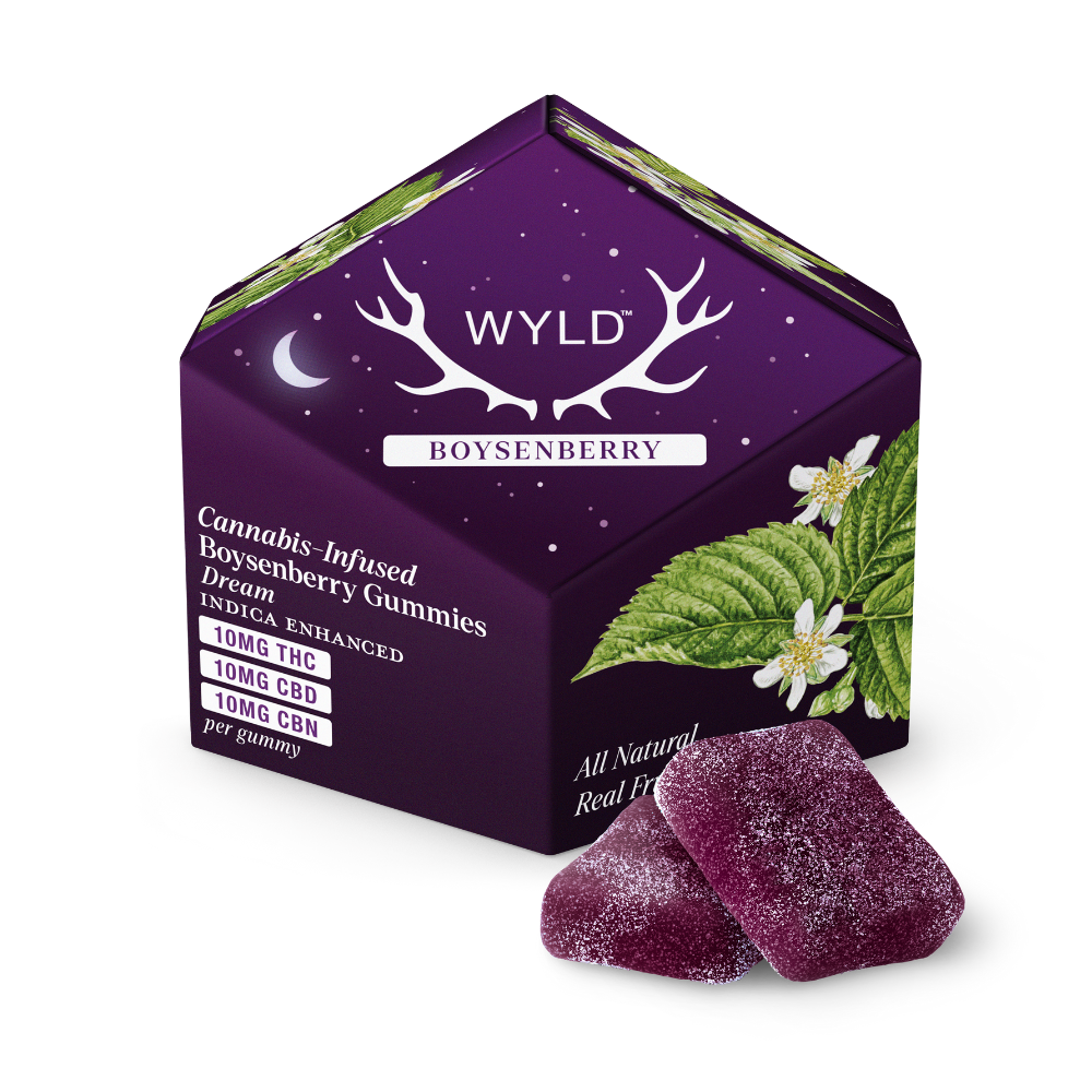 Boysenberry 1:1:1 CBD:CBN + Indica Enhanced Gummies | 100mg THC:CBD:CBN
