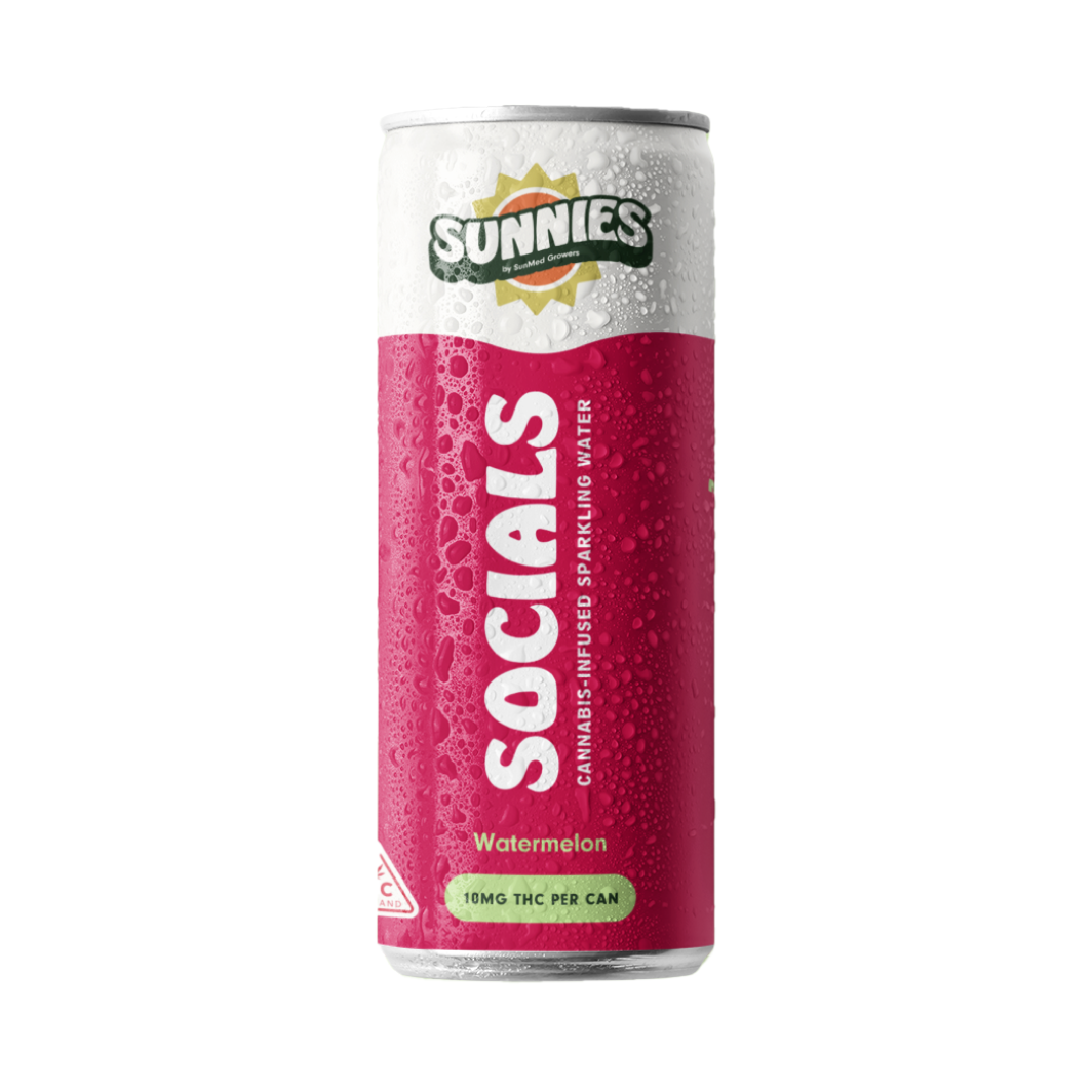 Socials - Watermelon Sparkling Water - 10mg