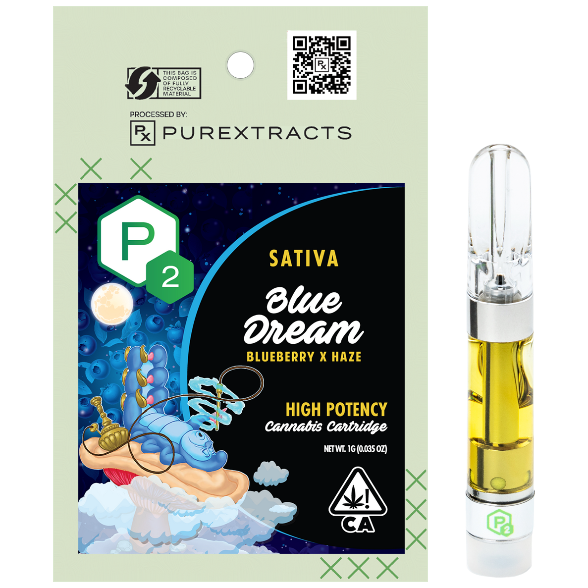 Blue Dream | Sativa - Ultra Extract High Purity Oil - 1G Vape Cartridge