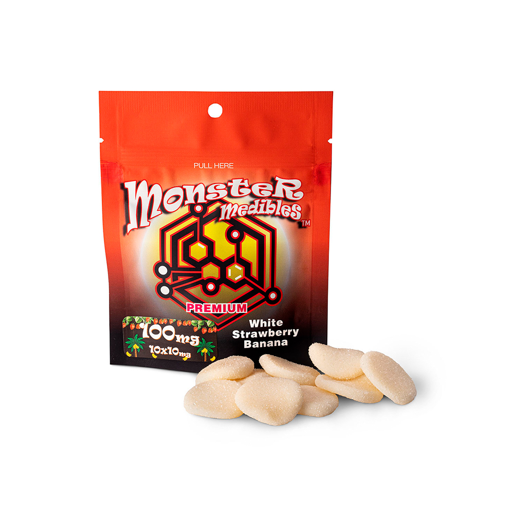 Strawberry Banana (20mg) Monster Xtracts Gummies Jane