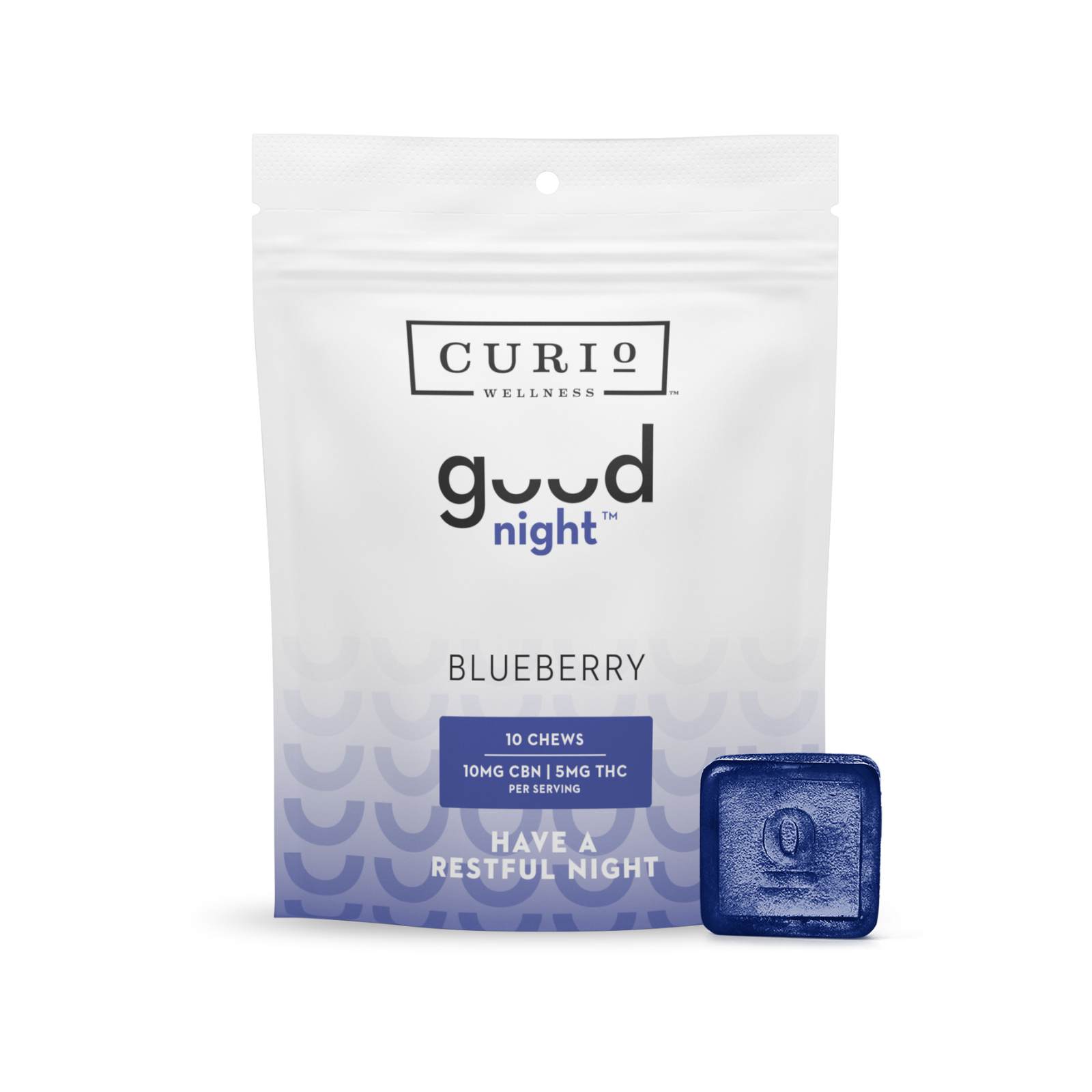 CURIO WELLNESS GOOD NIGHT - BLUEBERRY 2:1 - CHEWS - [100MG CBN / 50MG THC] - 10PK