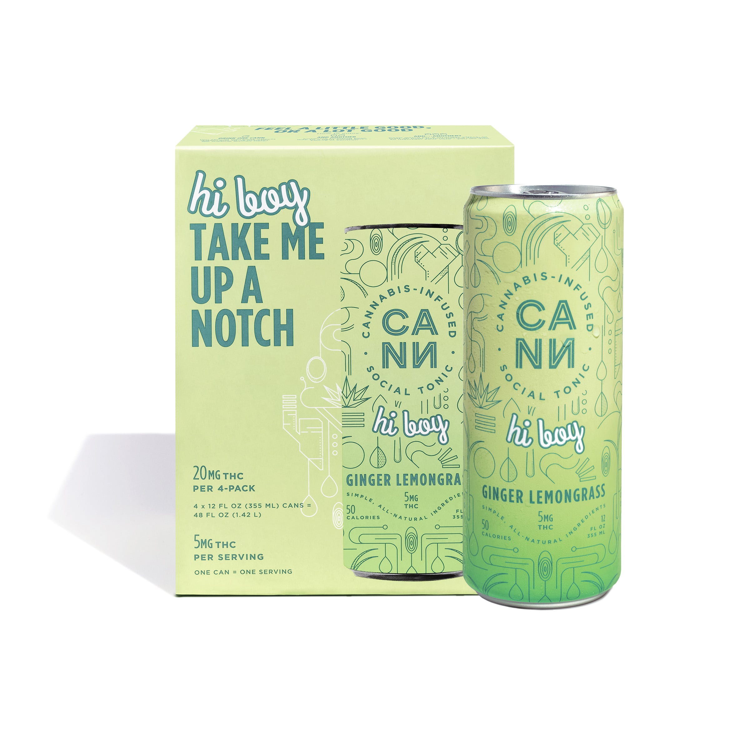 Ginger Lemongrass - Hi Boy [4pk] (5mg THC per Hi Boy)