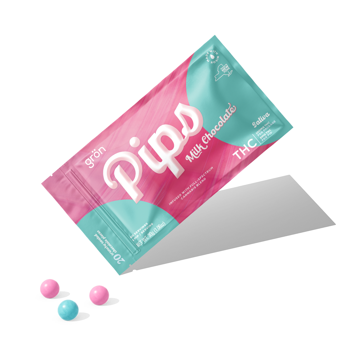 THC Milk Chocolate Pips - Sativa (100mg THC)