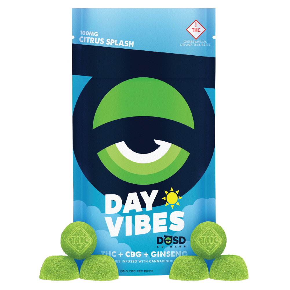 Day Vibes CBG - Citrus Splash [10pk] (100mg THC/100mg CBG/250mg Ginseng)