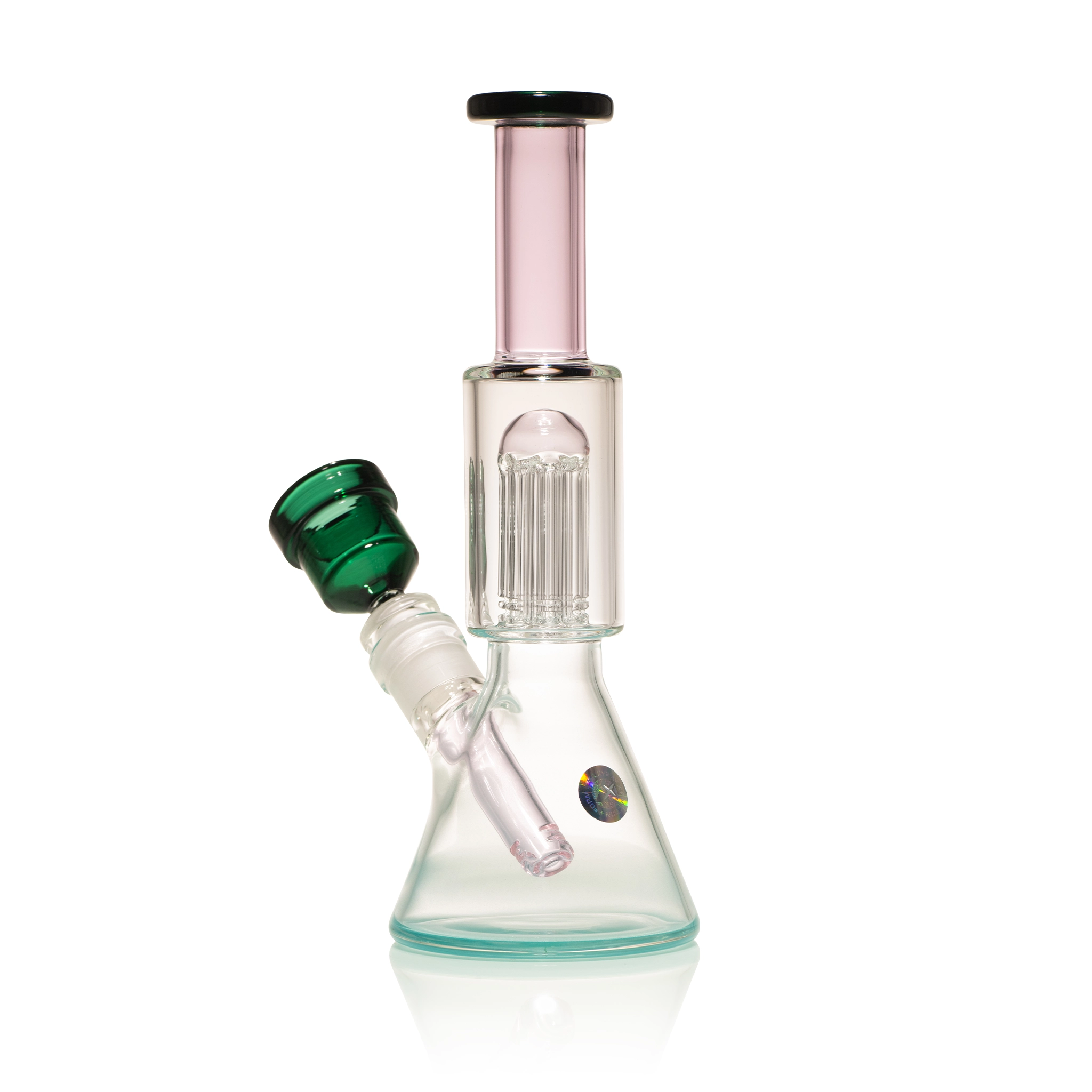 9" Stack Perc Mini Beaker Bong - Pink