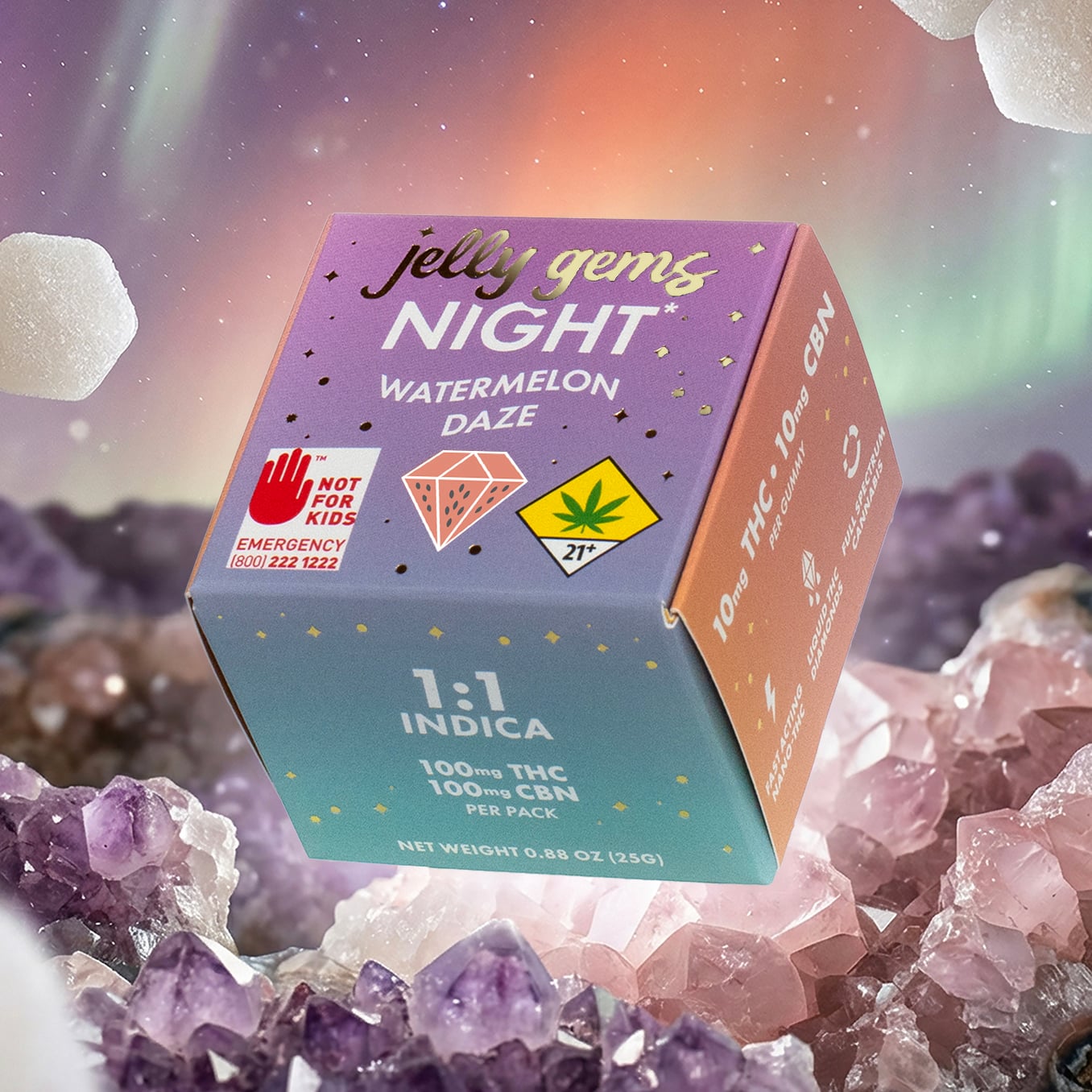 1:1 Watermelon Daze [10pk] (100mg THC/100mg CBN)