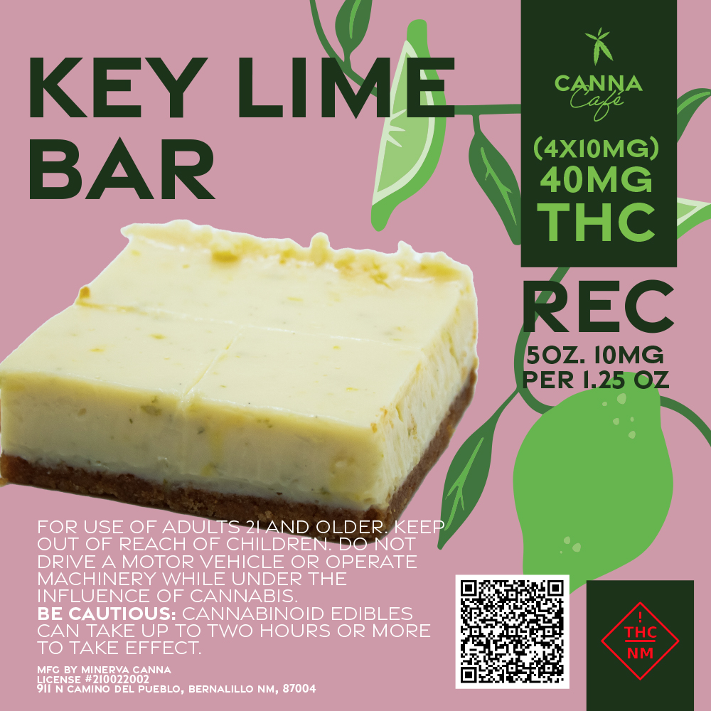 Key Lime Bar [4pk] (40mg) Minerva Canna Baked Jane