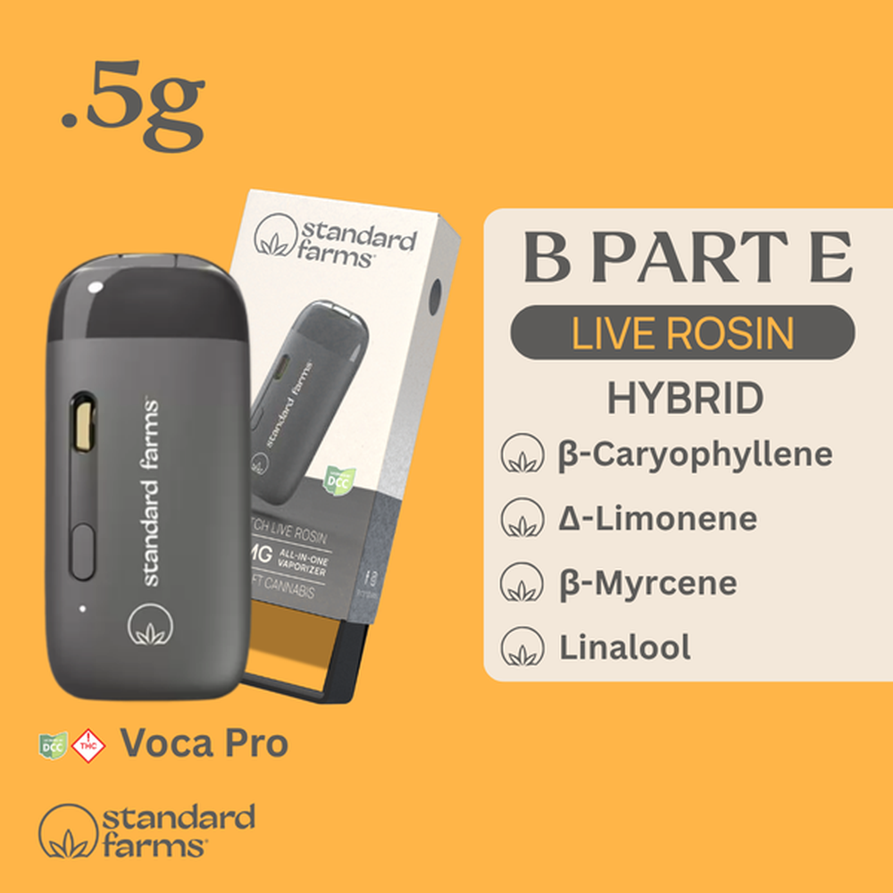 Standard Farms - B Part E - Live Rosin Disposable - 0.5g - Hybrid