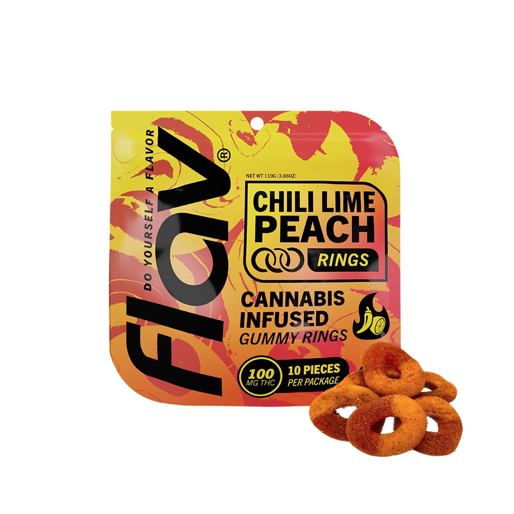 Flav Chile & Lime Peach Ring (10 piece 100mg bag) | Klover