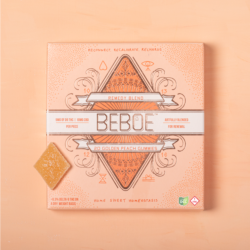 Beboe - Golden Peach 2 1 - Gummies - 110mg THC / 220mg CBD - 20pk