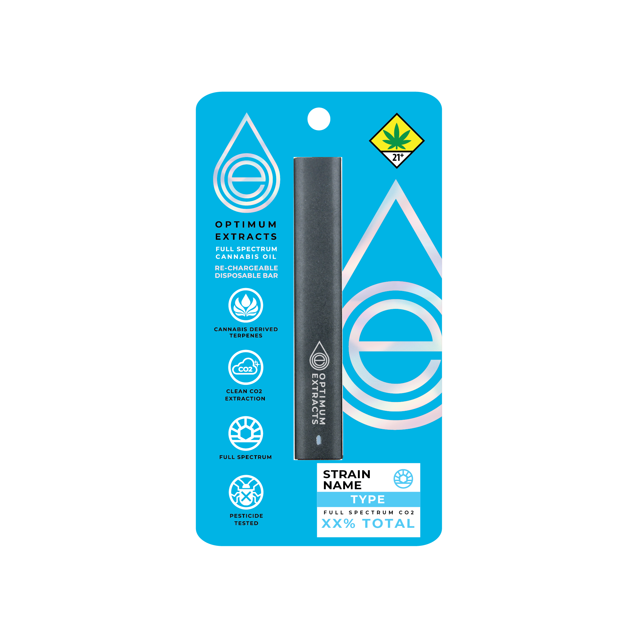 Blueberry Zkittlez [1000mg] Optimum Extracts Disposable Jane