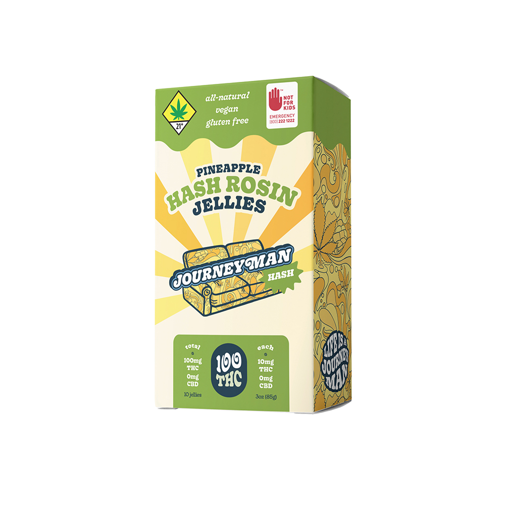 Pineapple Hash Rosin Jellies [10pk] (100mg THC)