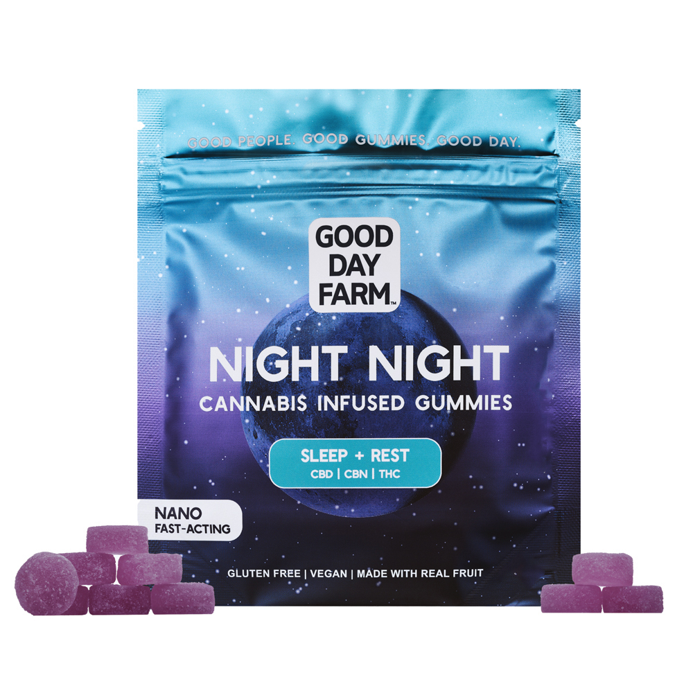 Good Day Farm Night Night Gummies Night Night [10pk] (60mg CBD/40mg THC/40mg CBN) | Good Day Farm | Nano