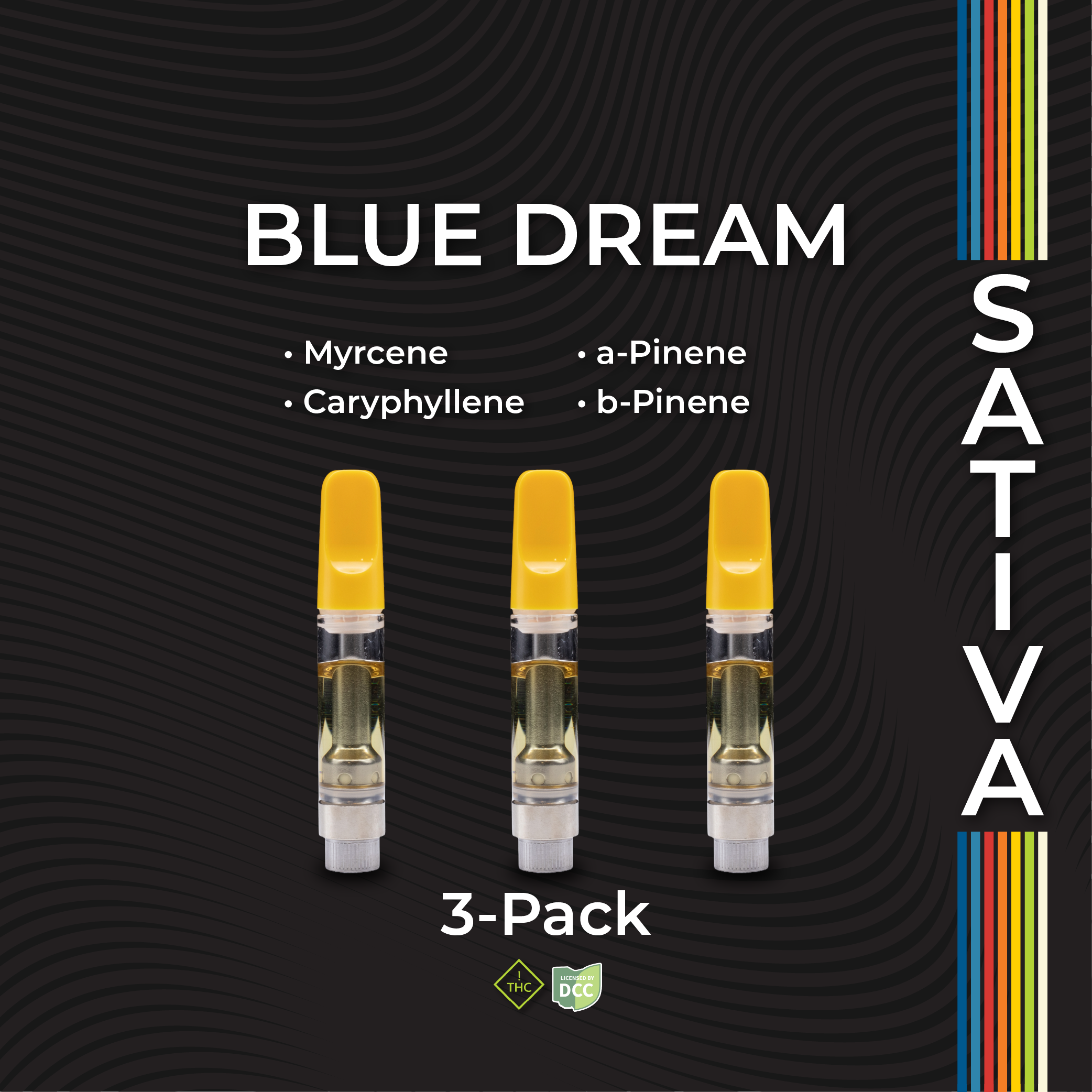 Blue Dream - 3g Distillate Cart Packs - Sativa - 3pk | CERTIFIED