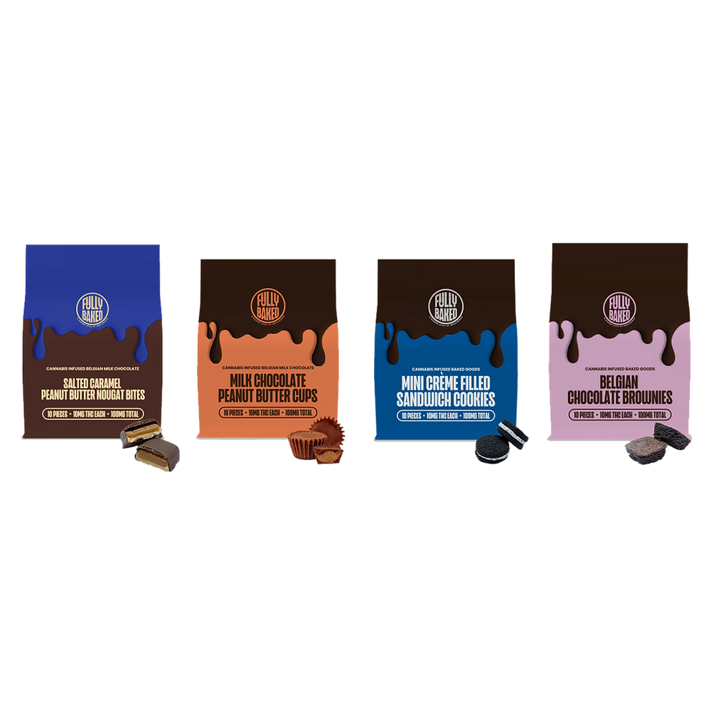 Belgian Chocolate Chocolate Brownies [10pk] (100mg) Fully Baked