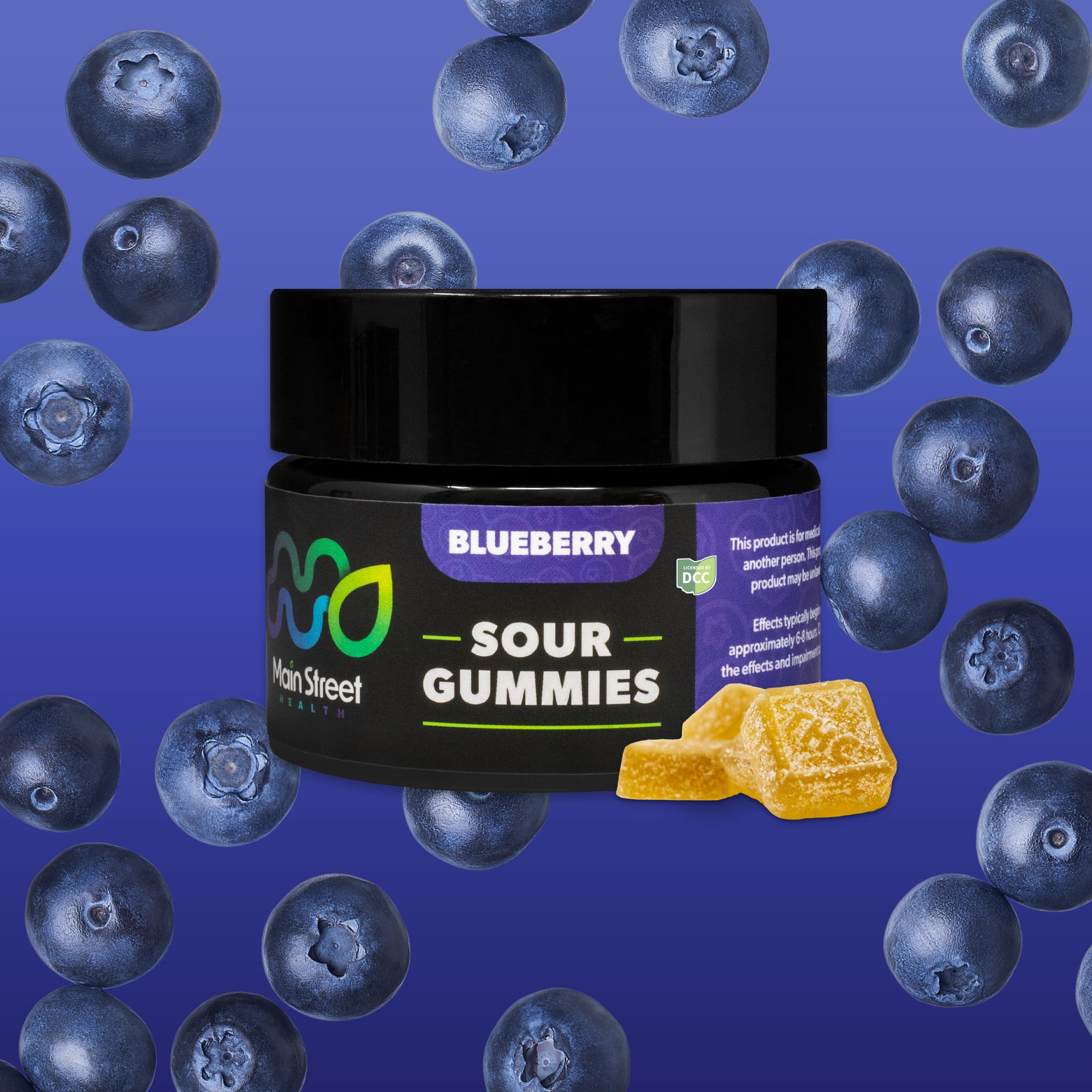 MAIN STREET HEALTH - BLUEBERRY - RSO GUMMIES - [110MG] - 11PK