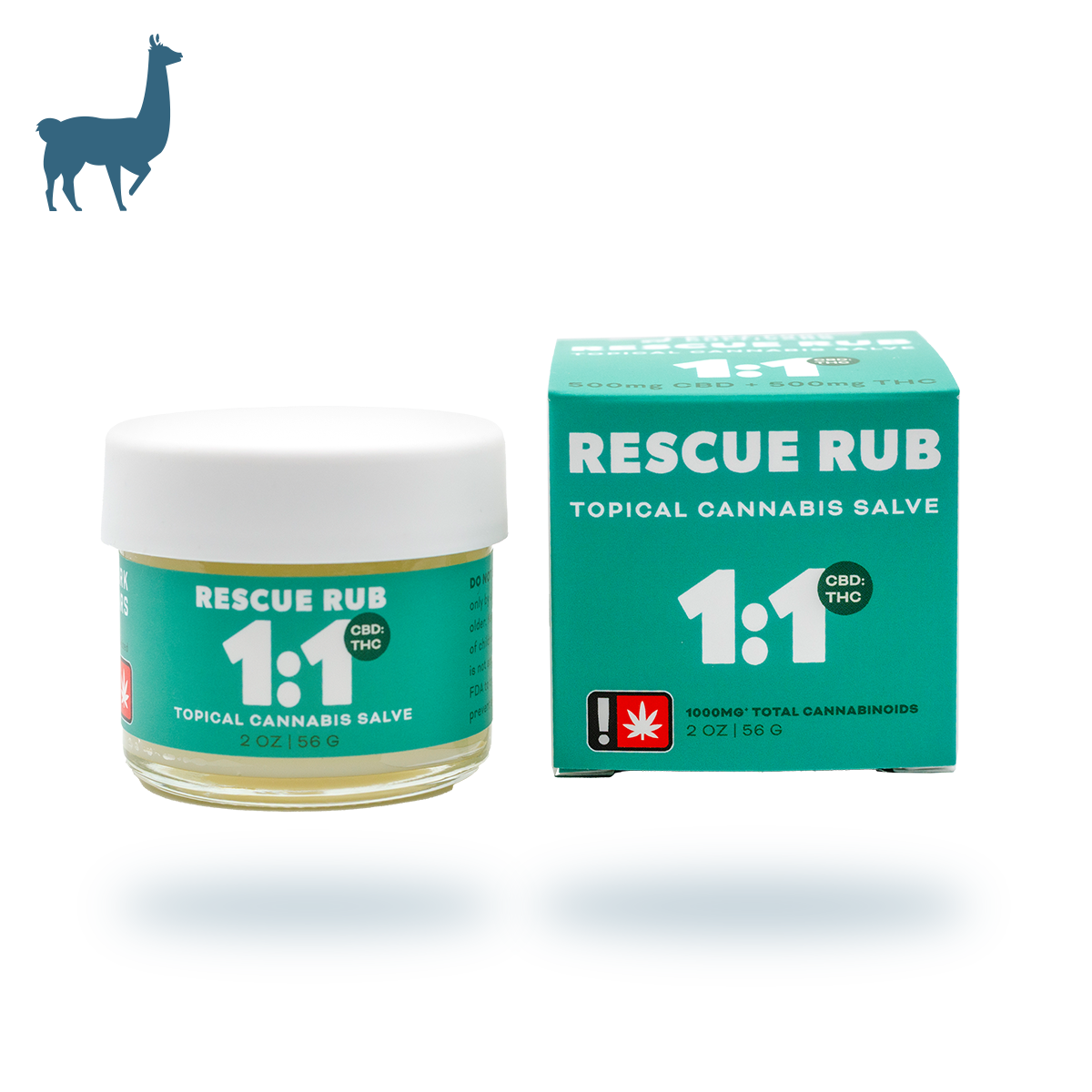 1:1 Rescue Rub THC [2oz]