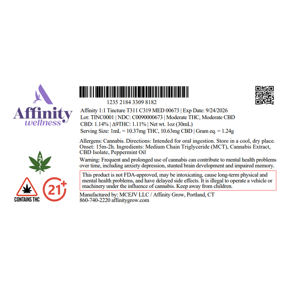 Affinity Grow - 1:1 Tincture (30mL) C0090000673