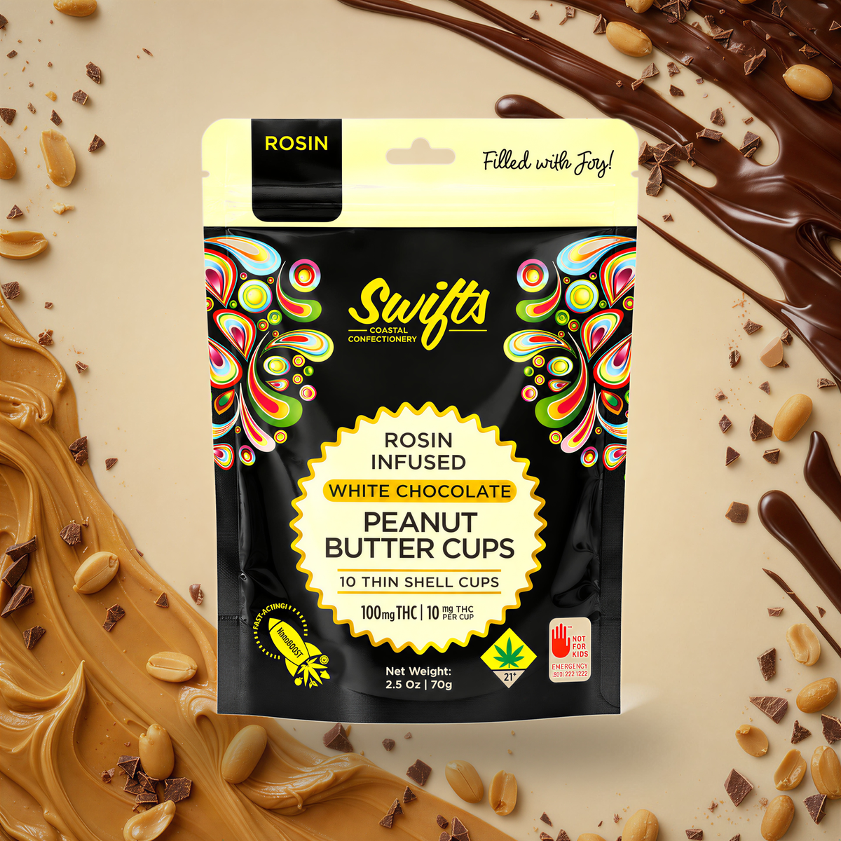 Peanut Butter Cups - White Chocolate [10pk] (100mg)
