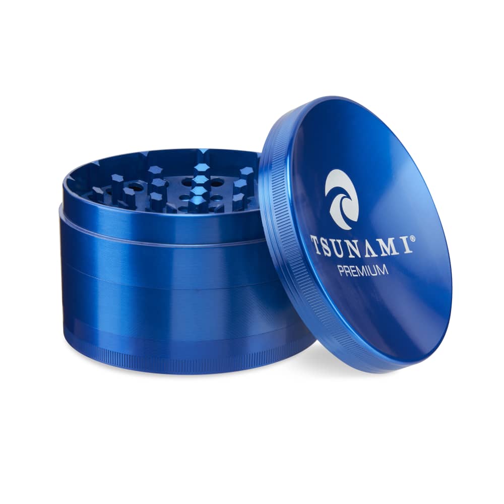 Sunken Top 63mm 4 Piece Grinder Blue