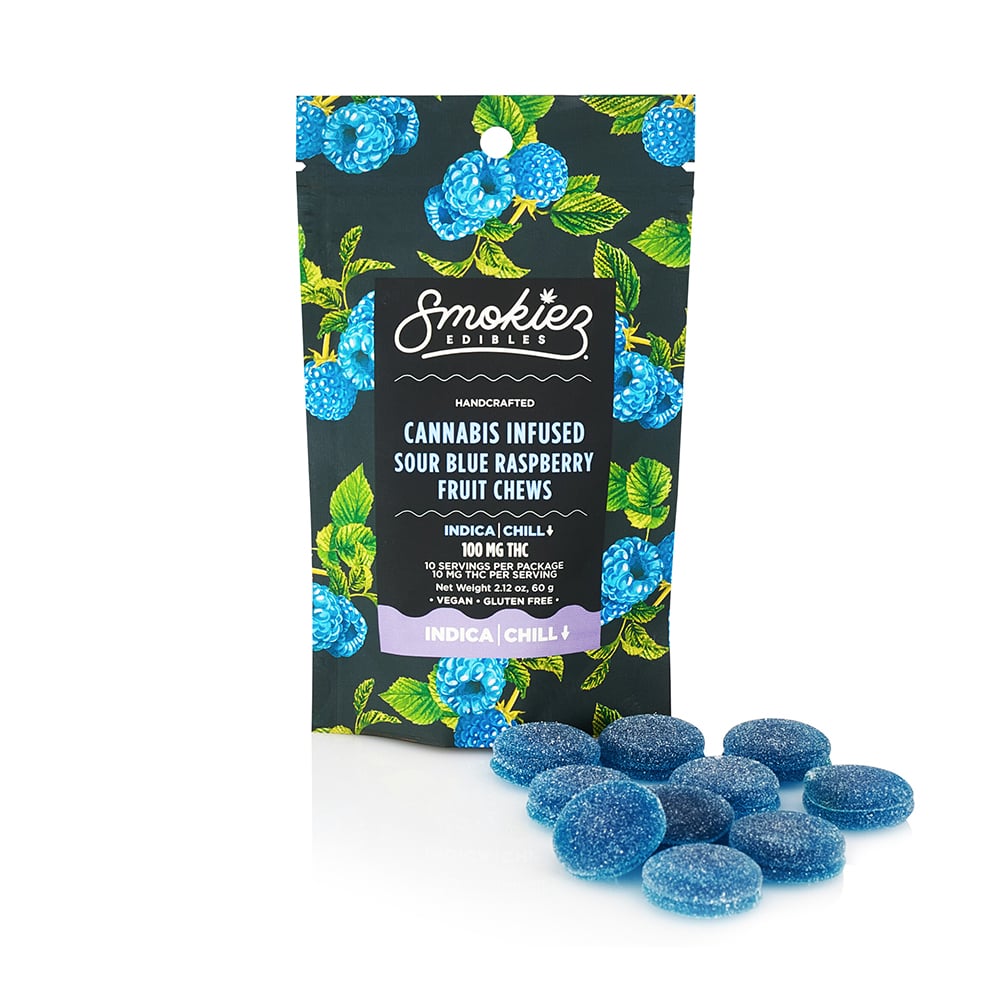 Sour Blue Raspberry - Indica [10pk] (100mg)