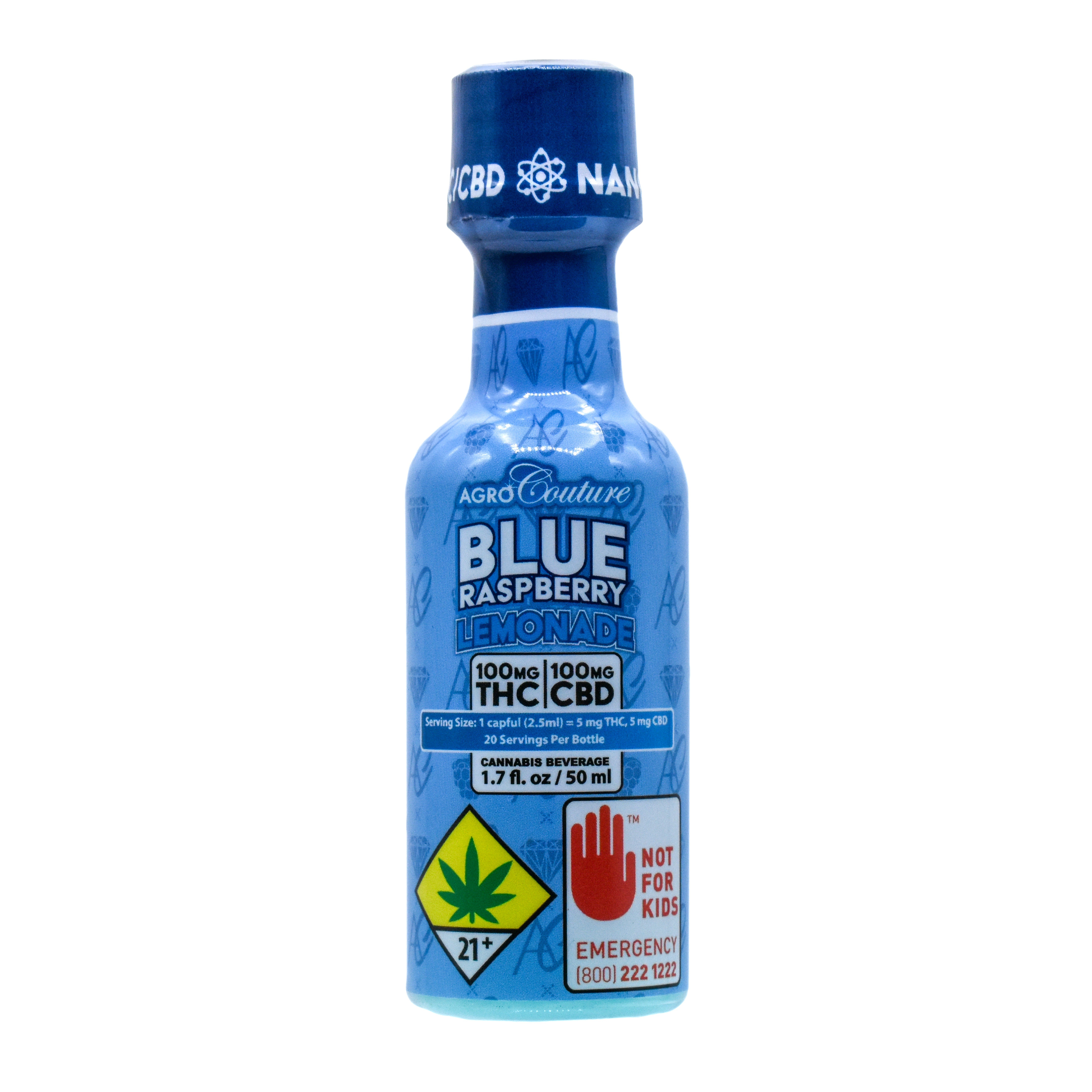 1:1 Blue Raspberry Lemonade [1.7 fl. oz] (100mg CBD/100mg THC)