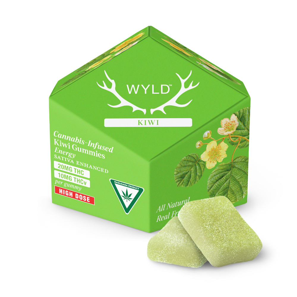 *HIGH DOSE* Kiwi 2:1 THCv + Sativa Enhanced Gummies | 200mg THC:100mg THCv