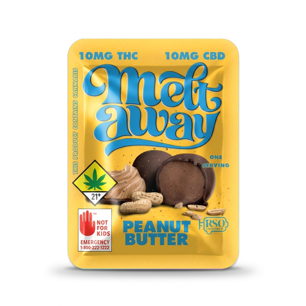 Meltaway Chocolate Covered Peanut Butter 1:1 Truffle Single 10mg CBD | 10mg THC