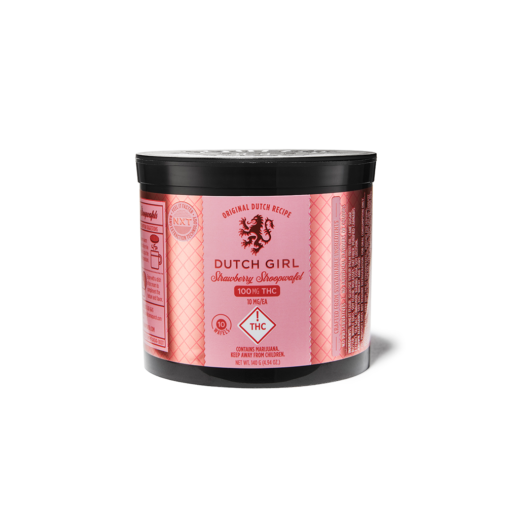 Shop Strawberry Stroopwafels [10pk] (100mg) | Maggie's Farm