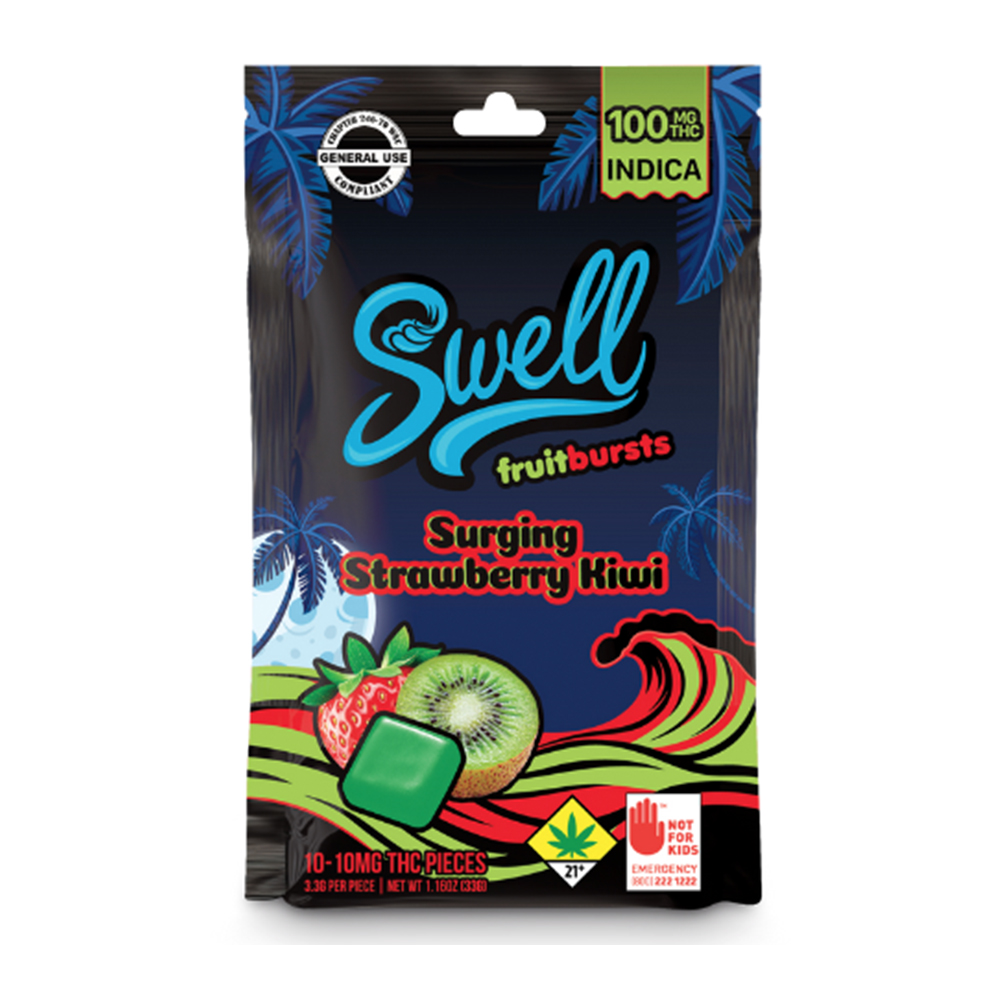 Surging Strawberry Kiwi - Indica [10pk] (100mg)