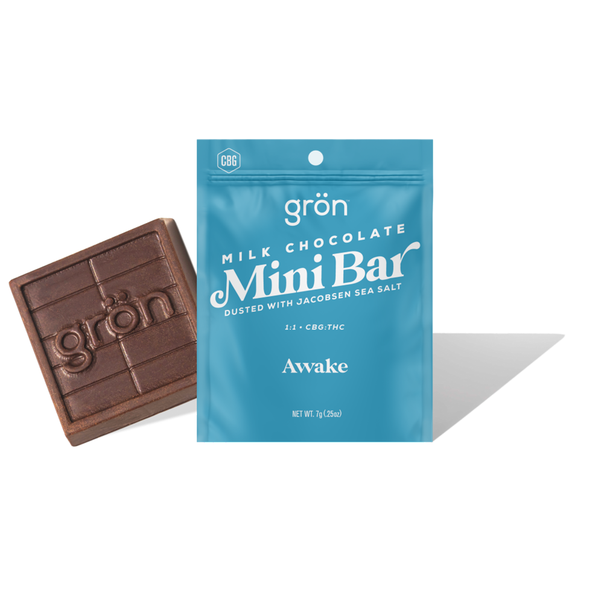 1:1 Milk Chocolate Mini Bar - CBG/THC - Awake (100mg CBG/100mg THC)
