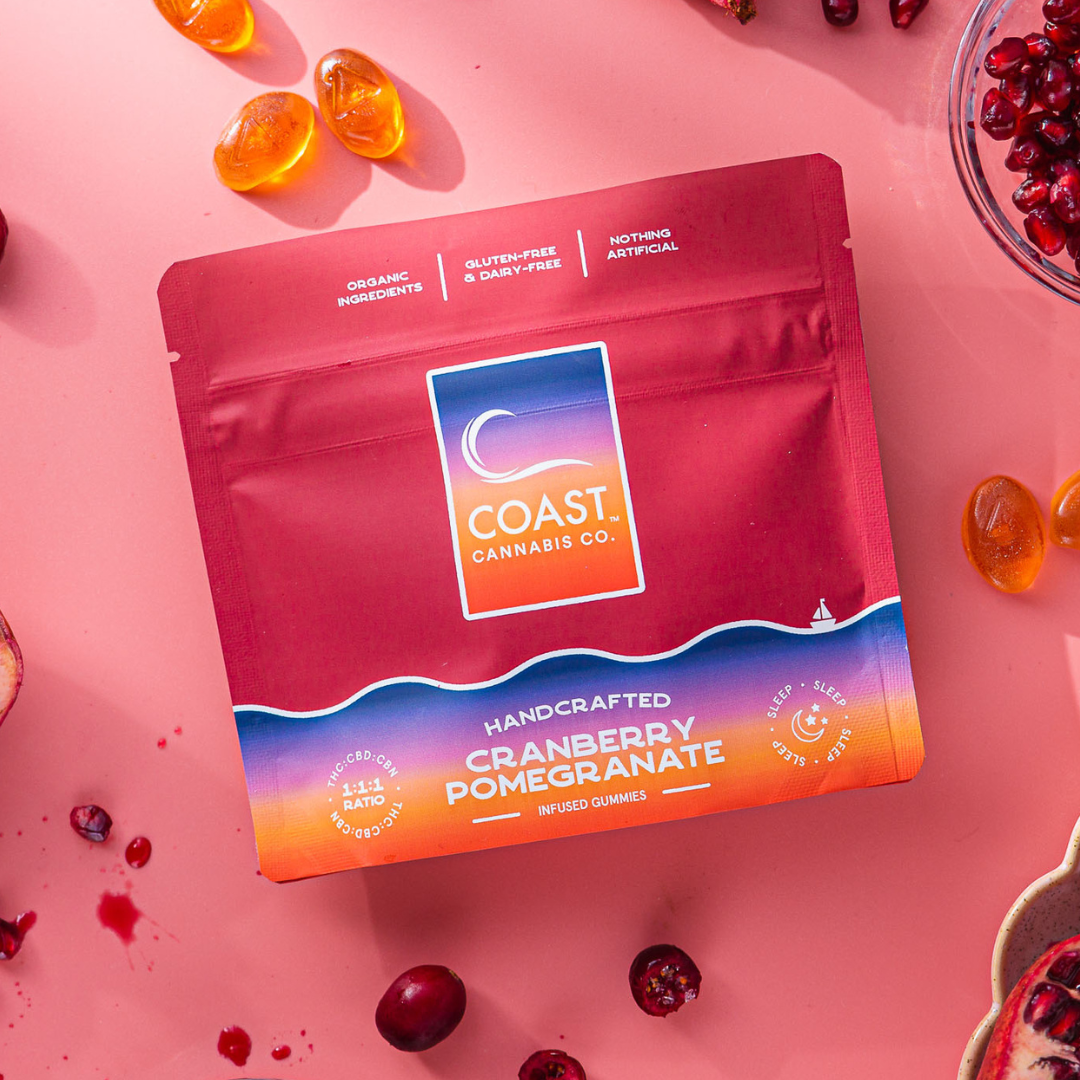Coast Cannabis Co. - Cranberry Pom (I) Gummies (4.8mg THC 4.6mg CBN 4.7mg CBD 20pk) C0070000237