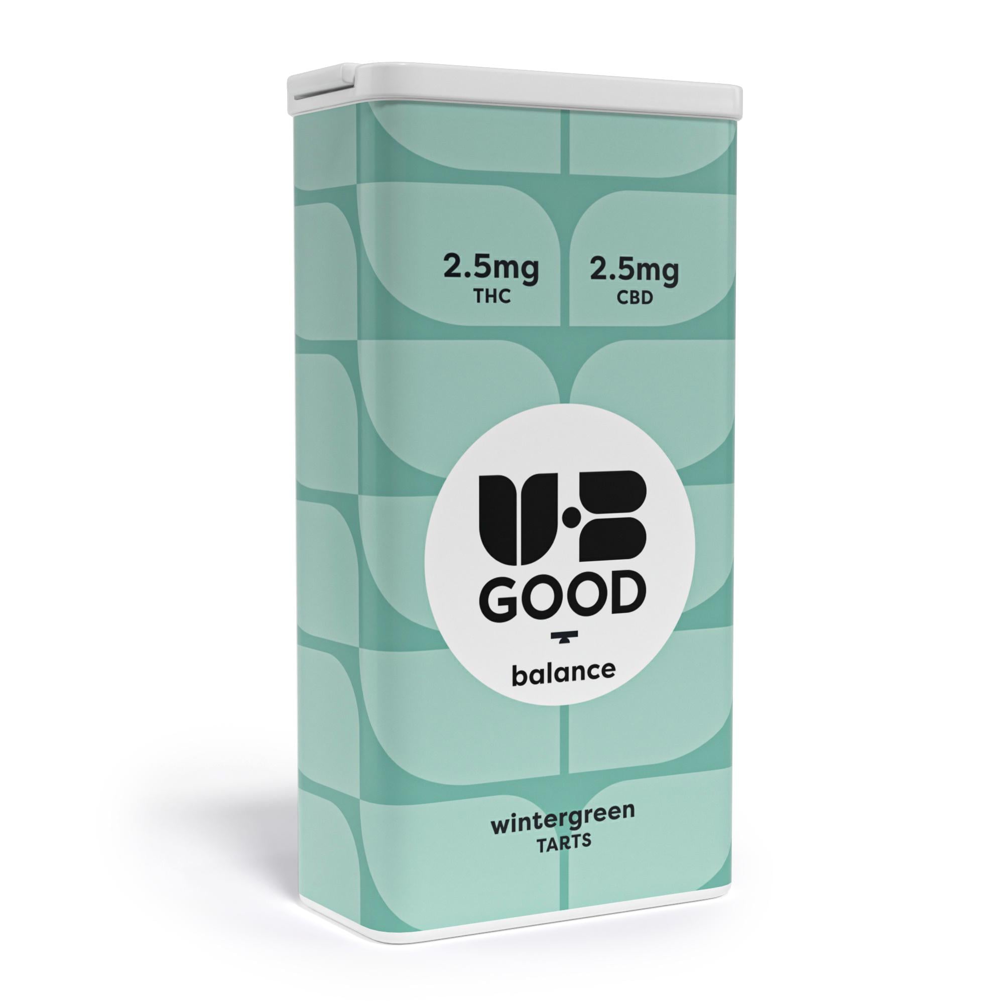 UB GOOD - WINTERGREEN BALANCE 1:1 - GO TARTS - [100MG THC / 100MG CBD] - 40PK